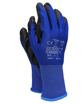 SUPER WORKER  SKYWORKER 13G-Polyester-Strickhandschuhe mit Nitrilschaum-Beschichtung