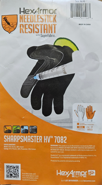 HexArmor Sharpsmaster HV™ 7082  Nadelstich Schutzhandschuhe Gr. XL